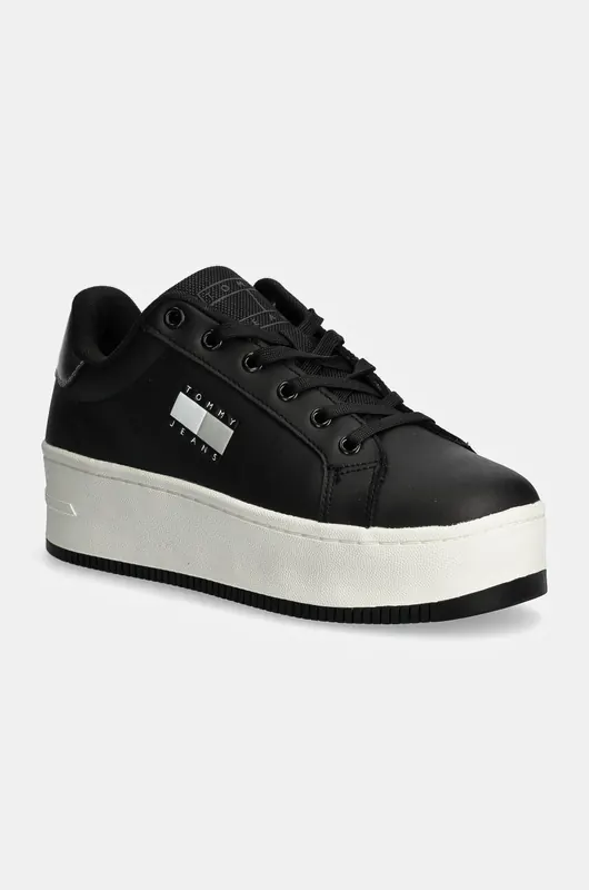 Tommy Jeans sneakersy skórzane TJW FLATFORM SNEAKER METALLIC