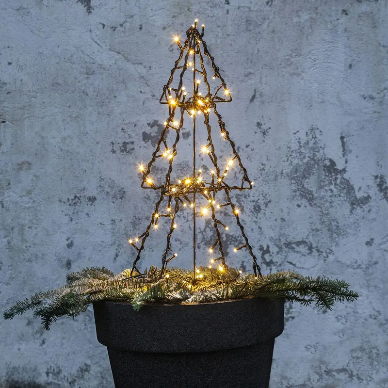 Dekoracja zewnętrzna LED Light Tree Foldy, wysokość 50 cm