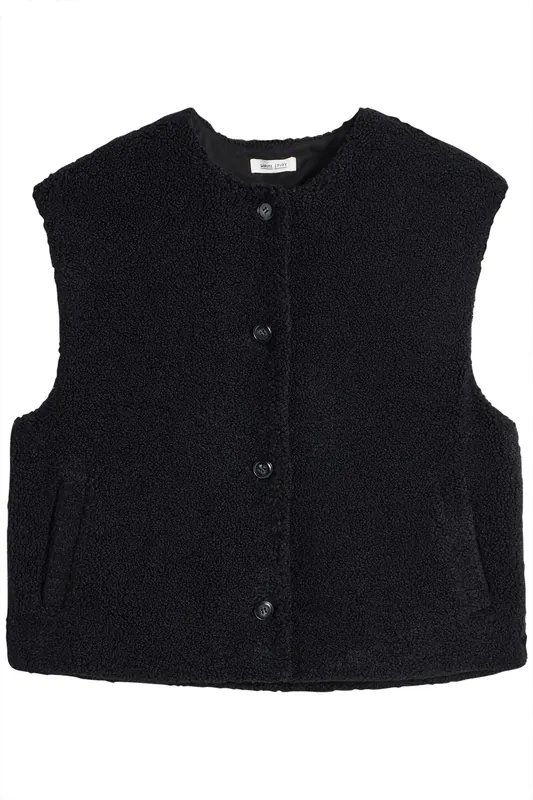 White Stuff Borg Gilet Pure Black Maat: S | Gilets Outlet | Dames | Zwart