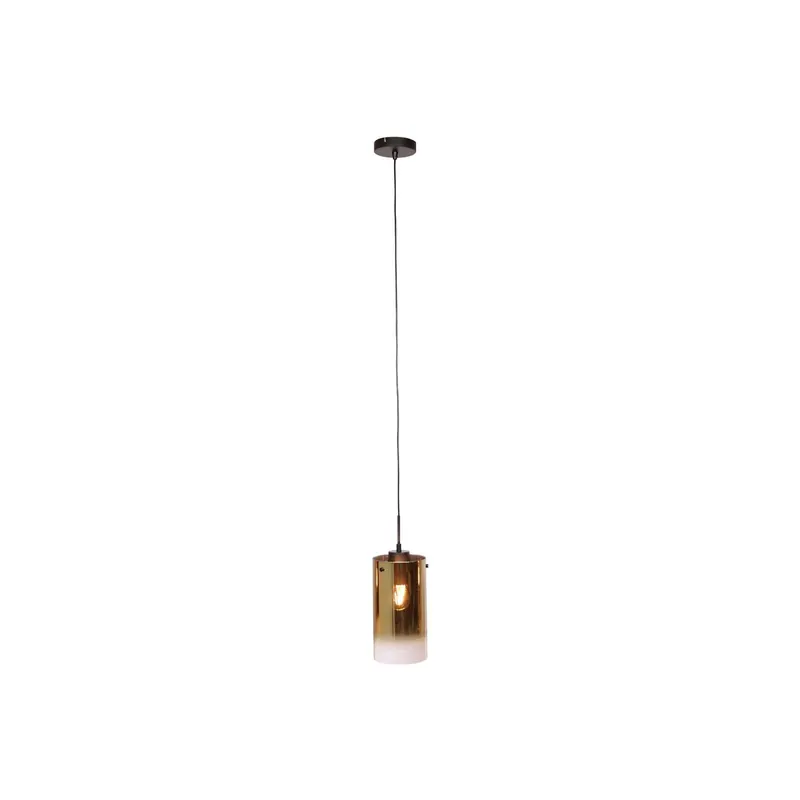 Lampa wisząca Ventotto, czarny/złoty, Ø 15 cm, szkło