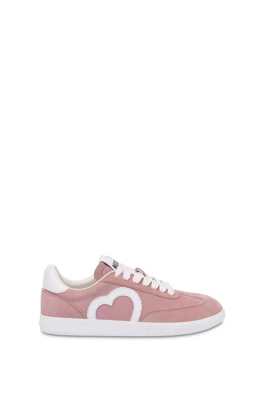 Moschino Suede Sneakers Pink Maat: 39 | Sneakers Outlet | Dames | Roze
