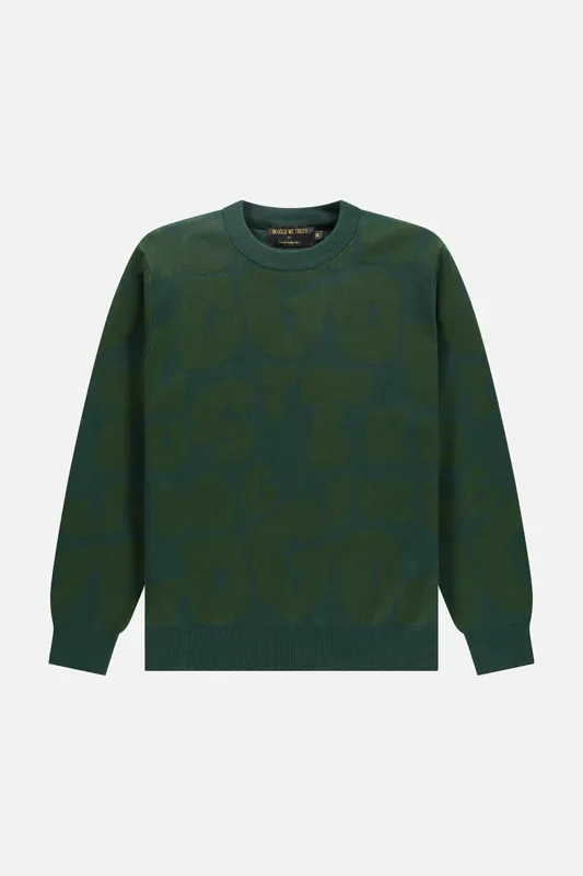 In Gold We Trust Unisex The Louis Dark Green Maat: S | Sweaters Outlet | Unisex | Groen