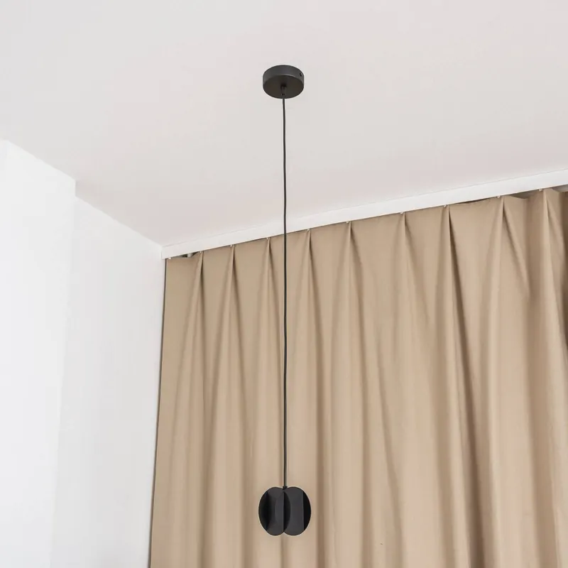 Lampa wisząca GAMBIT, czarna, Ø 10 cm, metal, GU10