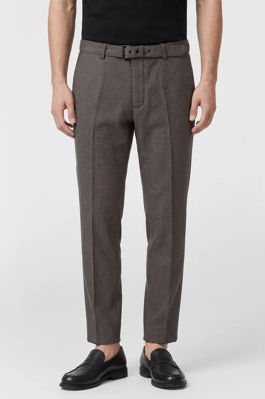 The Kooples Suit Trousers With Belt Black Grey Maat: 46 | Tailored Broeken Outlet | Heren | Grijs