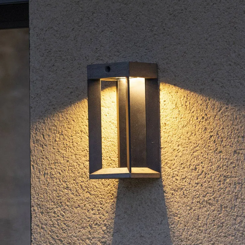 Les Jardins LED-Solarwandleuchte Teckalu, szary/czarny
