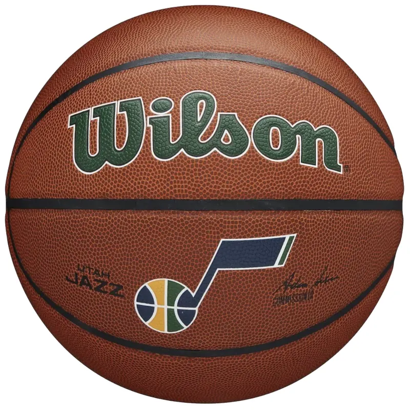Wilson Team Alliance Utah Jazz Ball WTB3100XBUTA, Unisex, Brązowe, piłki do koszykówki, Skóra kompozytowa, rozmiar: 7
