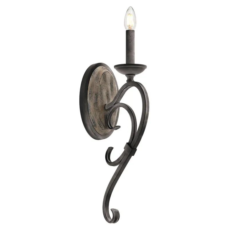 Rustykalna lampa ścienna Taulbee