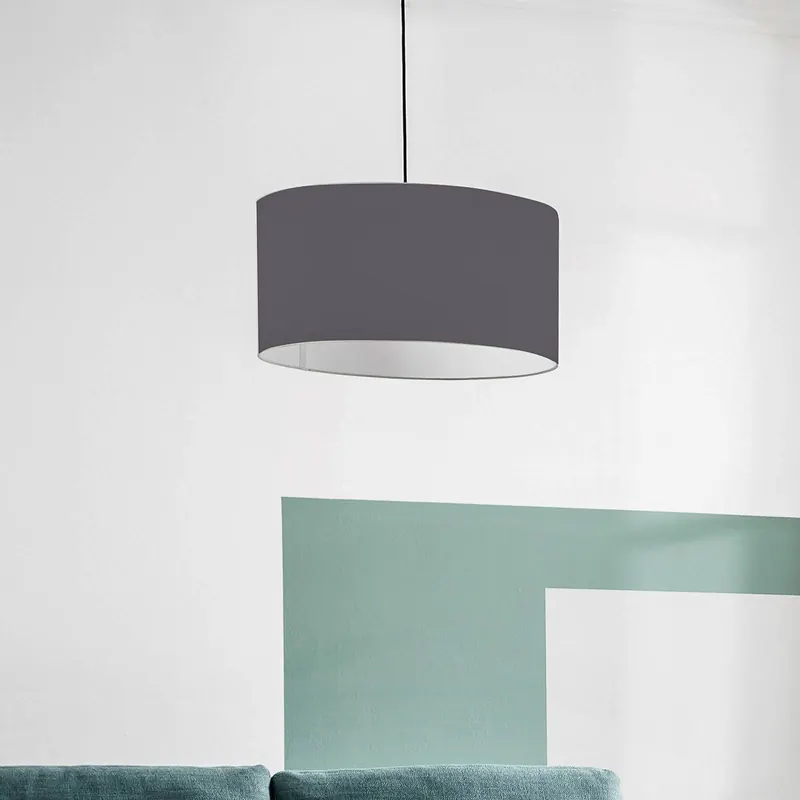 Lampa wisząca Schöner Wohnen Pina prosta, ciemnoszara