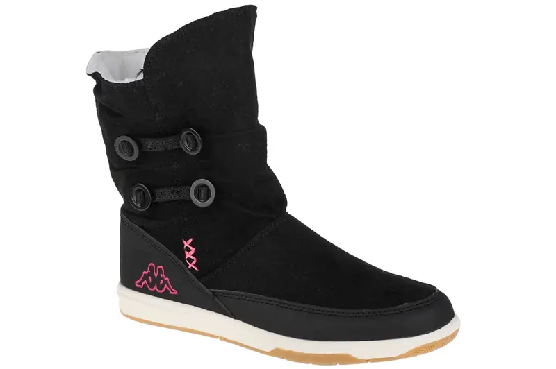 Kappa Cream K 260513K-1122, Dla dziewczynki, Czarne, buty zimowe, tkanina, rozmiar: 29