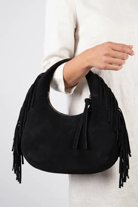 & Other Stories S Small Adelice Fringed Black Maat: OS | Handtassen Outlet | Dames | Zwart