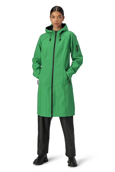 Ilse Jacobsen Long Soft Shell Raincoat Rain37l Evergreen Maat: 34 | Parka's Outlet | Dames | Groen