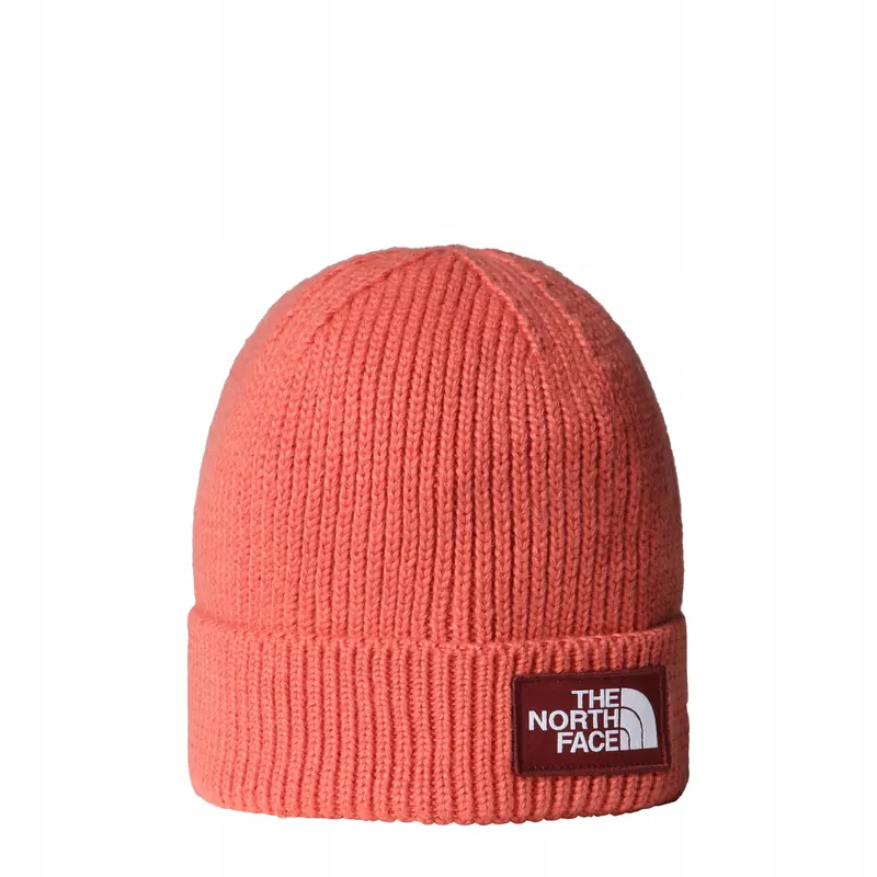 Czapka zimowa unisex The North Face Logo Box Cuffed różowa NF0A8CHEEED