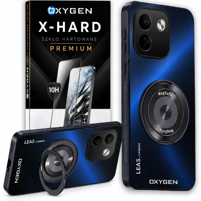 Etui na telefon obudowa Oxygen LeaS do Redmi Note 17 Pro Max +szkło X-hard