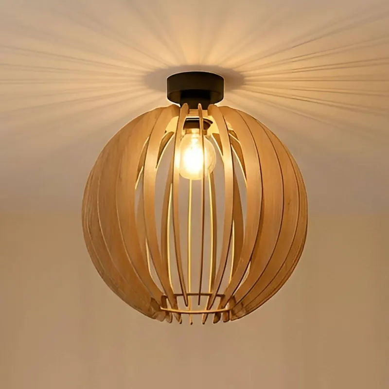 Lampa sufitowa Clay, Ø 40 cm, sklejka brzozowa, E27