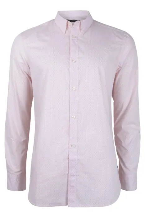 French Connection Design Ls Pink Dot Maat: S | Casual Overhemden Outlet | Heren | Paars