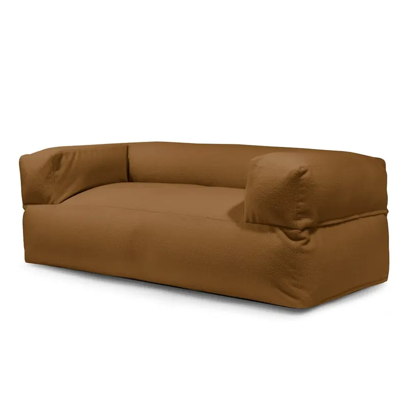 Brązowy worek do siedzenia z materiału bouclé Sofa MooG – SLOWDOWN
