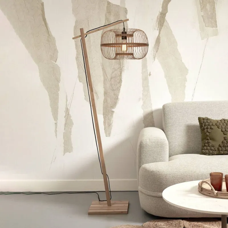 Lampa stojąca Good &amp; Mojo Hokkaido, 150 cm, naturalna