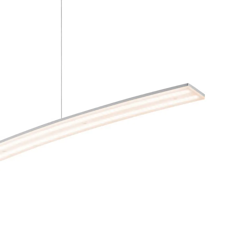 Żyrandol LED Sira, długość 130 cm, metal w kolorze aluminium, CCT