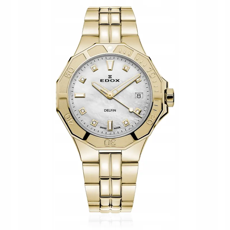 Edox Delfin The Original Diver Lady Diamonds 53020-37JM-NADD 38mm 20ATM