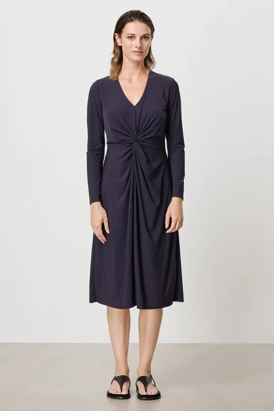 TRVL DRSS Cato Dress Ink Blue Maat: S | Midi Jurken Outlet | Dames | Blauw