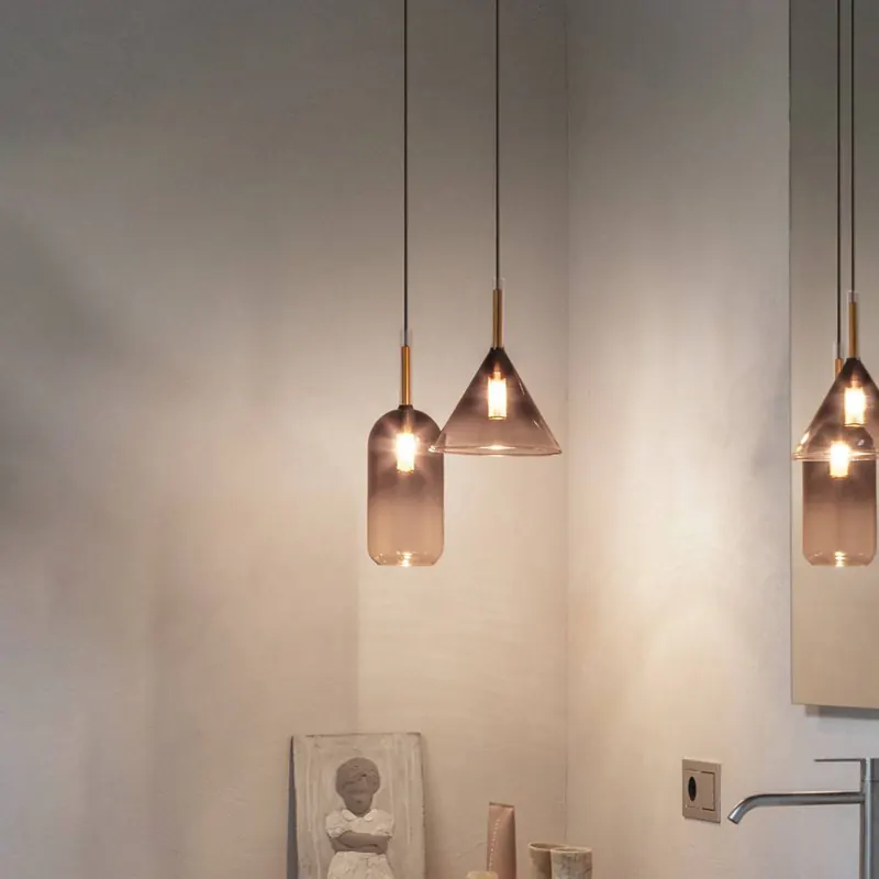 Lampa wisząca Ideal Lux Empire Cono, szkło przezroczyste/dymnoszare