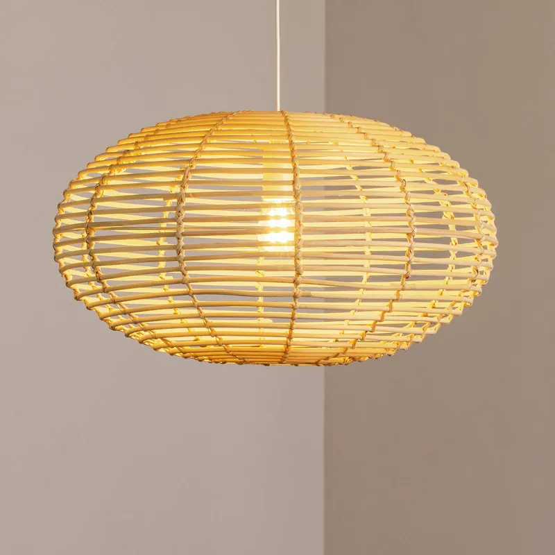 Żyrandol RATTAN, Ø 60 cm, naturalny brąz, rattan, E27