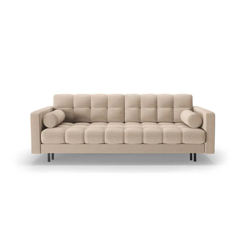 Beżowa rozkładana sofa ze schowkiem 222 cm Bali – Cosmopolitan Design
