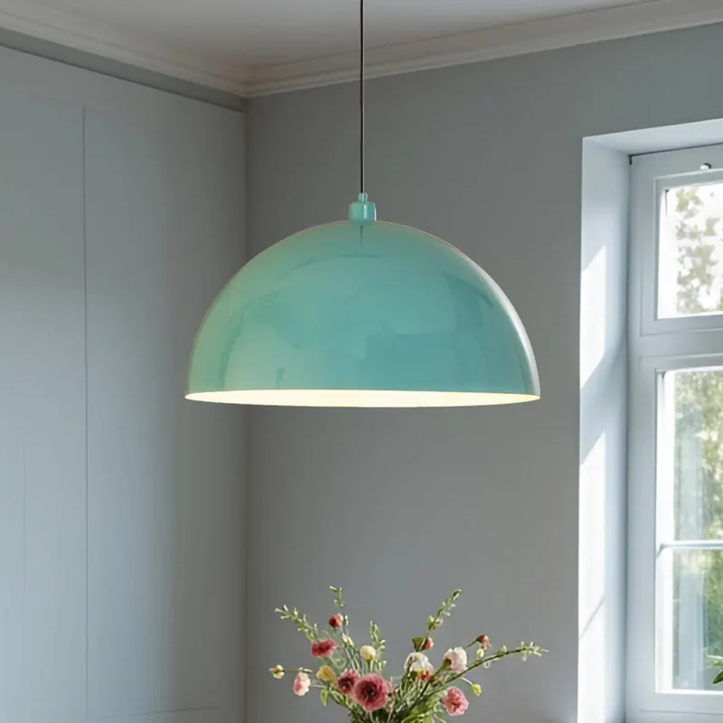 Żyrandol Kure, turkusowa, metal, Ø 60 cm, E27