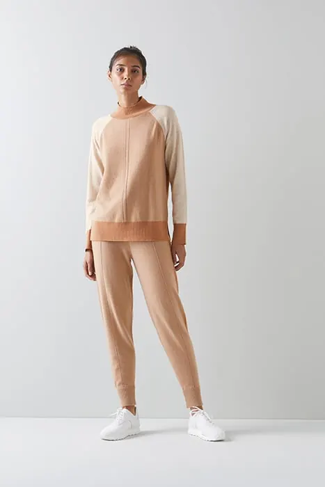 LK Bennett Tr Bergen Colourblock Camel Maat: S | Joggingbroeken Outlet | Dames | Beige