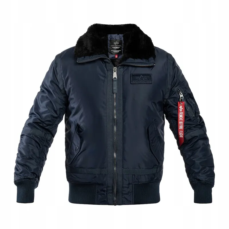 Kurtka Pilotka Wojskowa Flek Flyers Alpha Industries B15-3 Tt Navy XL