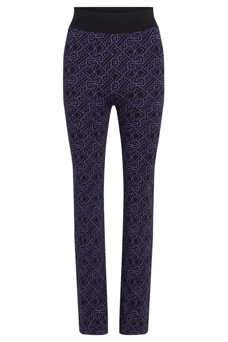 Karl Lagerfeld Ao Athleisure Flare Knit Pants Black Maat: M | Straight Broeken Outlet | Dames | Blauw