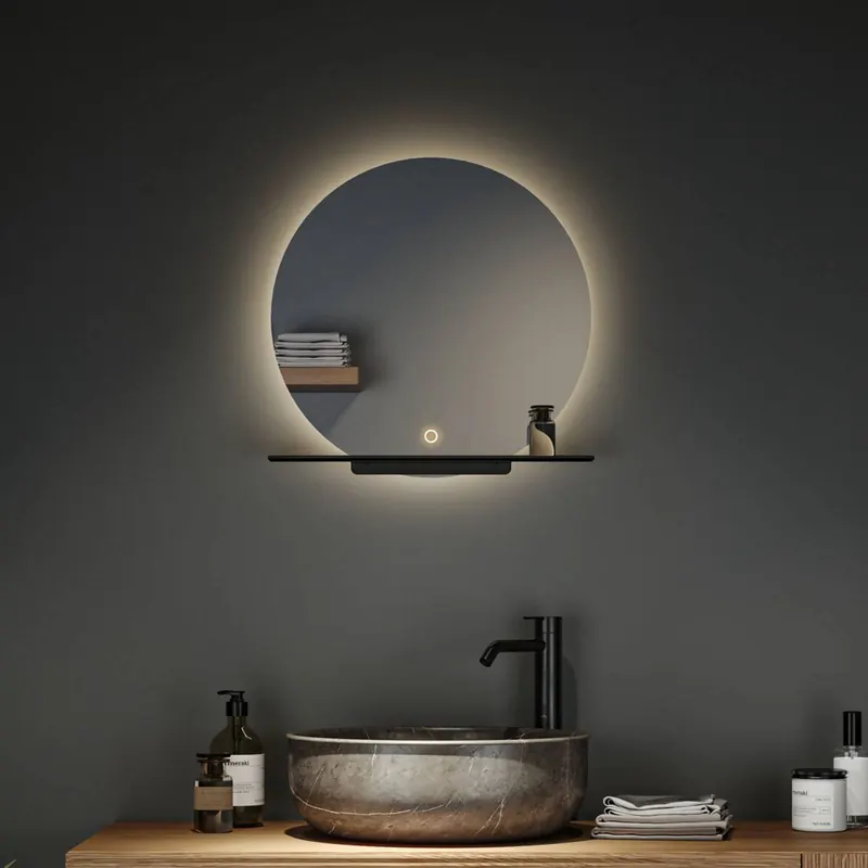 Paulmann Miro Lustro ścienne LED CCT Ø50cm Podświetlenie