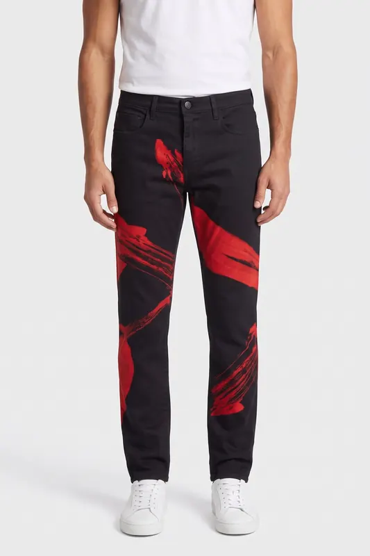 Moschino Stretch Gabardine Trousers Tony Viramontes Archive Red Maat: 52 | Broeken Outlet | Heren | Zwart