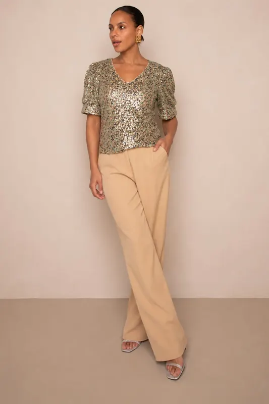 Freebird Toronto Top Multi Colour Maat: S | Blouses Outlet | Dames | Goud
