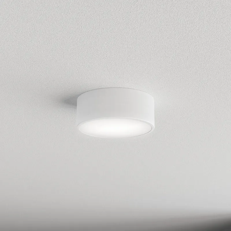Lampa sufitowa Cleo, Ø 20 cm, IP20, biała, metal, E27