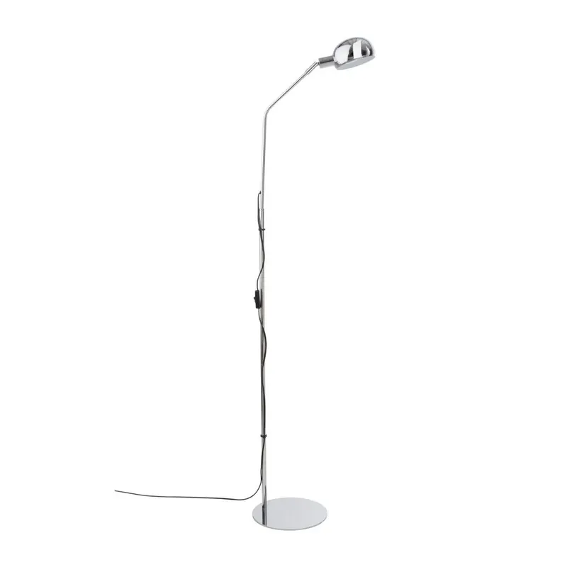 Metalowa lampa stojąca z elastyczną konstrukcją w kolorze srebra z połyskiem (wysokość 146 cm) Lincon – Jotex