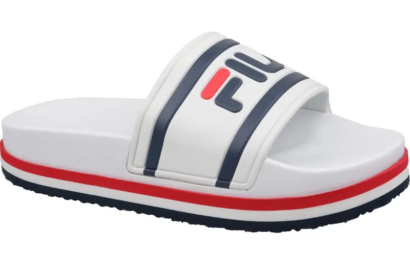 Fila Morro Bay Zeppa WMN 1010639-02P, Damskie, Białe, klapki, syntetyk, rozmiar: 41
