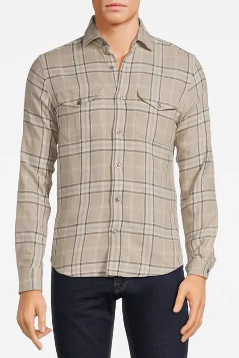 Reiss Oe Casual Shirt Sand Casual Shirts Maat: S | Casual Overhemden Outlet | Heren | Zand
