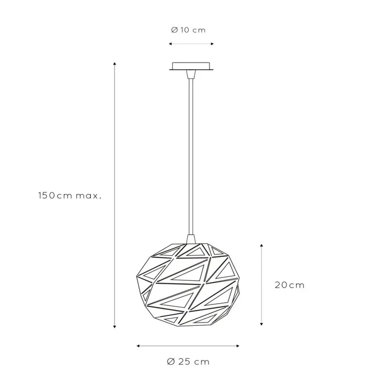 Lampa wisząca Malunga, czarno-złota