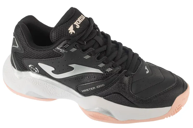 Joma Master 1000 Lady 2501 TM10LW2501C, Damskie, Czarne, buty do tenisa, skóra syntetyczna, rozmiar: 37