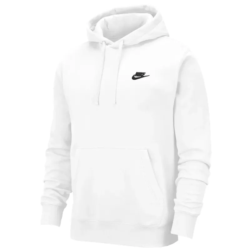 Nike Sportswear Club Fleece Hoodie BV2654-100, Męskie, Białe, bluzy, bawełna, rozmiar: S