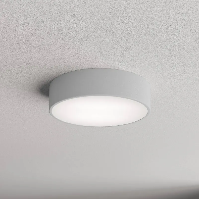 Lampa sufitowa Cleo 300, szara, czujnik, IP20, Ø 30 cm, metal