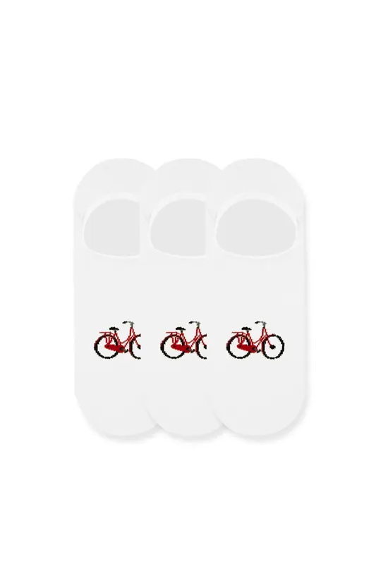 A-DAM  3-pack Casual Socks White Bike Optic White Maat: 39-42 | Slipjes Outlet | Unisex | Wit