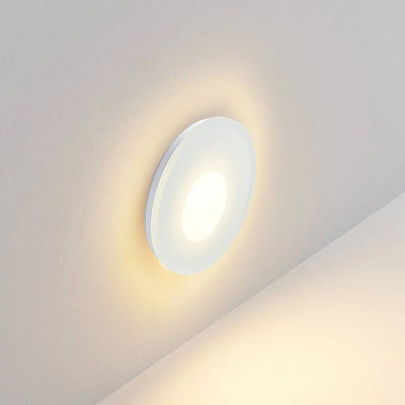 Oprawa wpuszczana LED Molto Luce Wall 68R Glass IP44 RD, biała. CCT