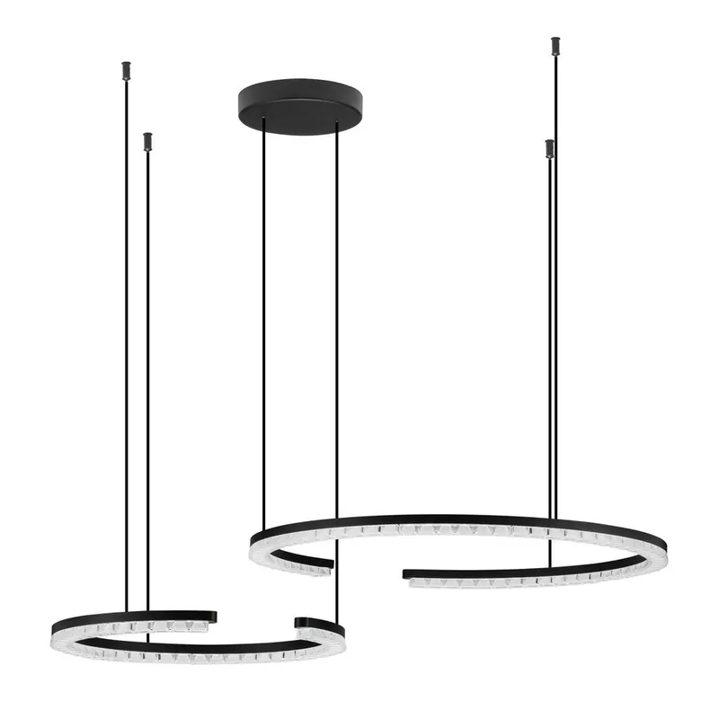 Aluminiowa lampa wisząca LED ze ściemniaczem w kolorze matowej czerni Greamy – Nova Luce