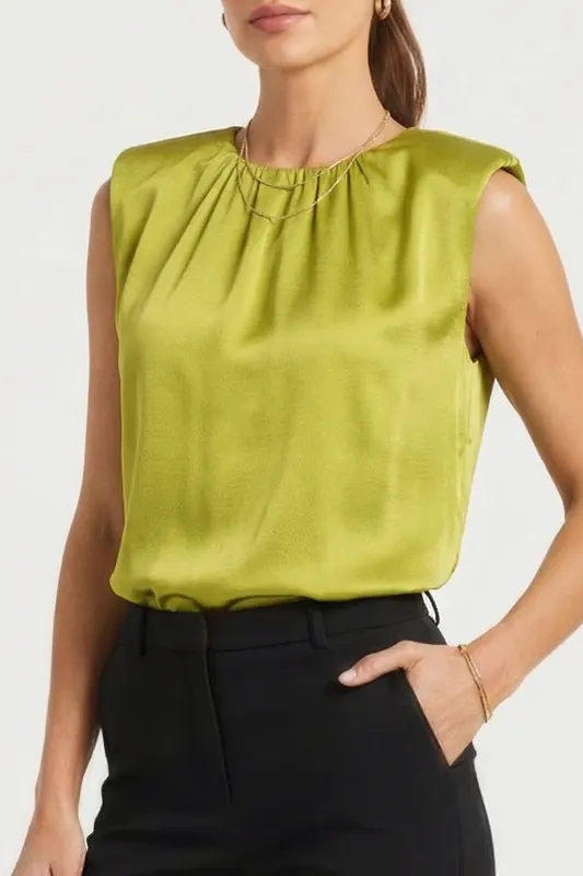 GUESS Marciano By  Joana Sl Top Kiwi Light Green Maat: 48 | Blouses Outlet | Dames | Groen