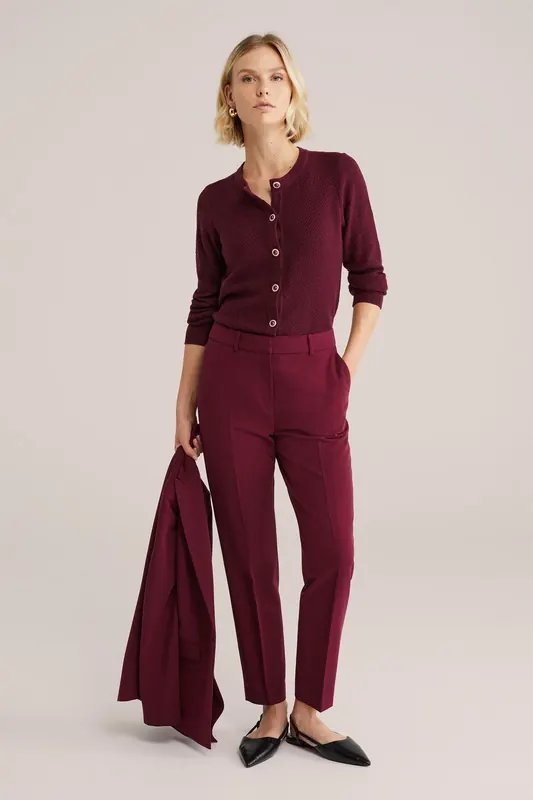 We Fashion Trouser Vintage Red Maat: W34 | Pantalons Outlet | Dames | Rood
