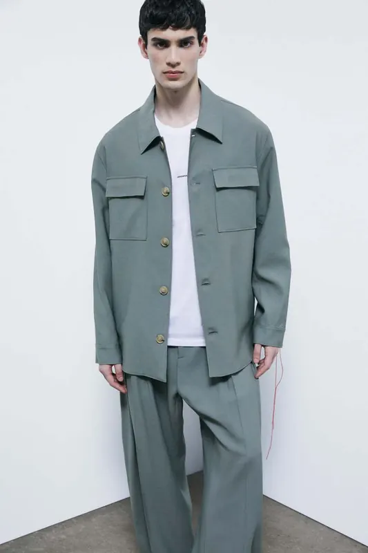 Overshirt z płynnej tkaniny