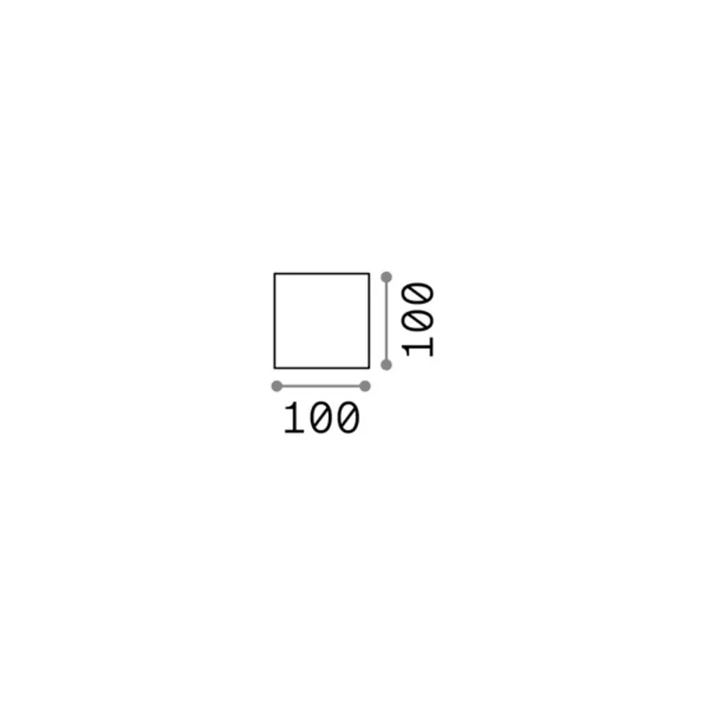 Ideal Lux kinkiet zewnętrzny Rubik antracyt aluminium 10 cm 4000 K