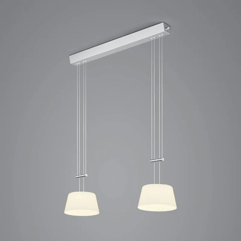 Lampa wisząca LED BANKAMP Conus, 2-punktowa, nikiel